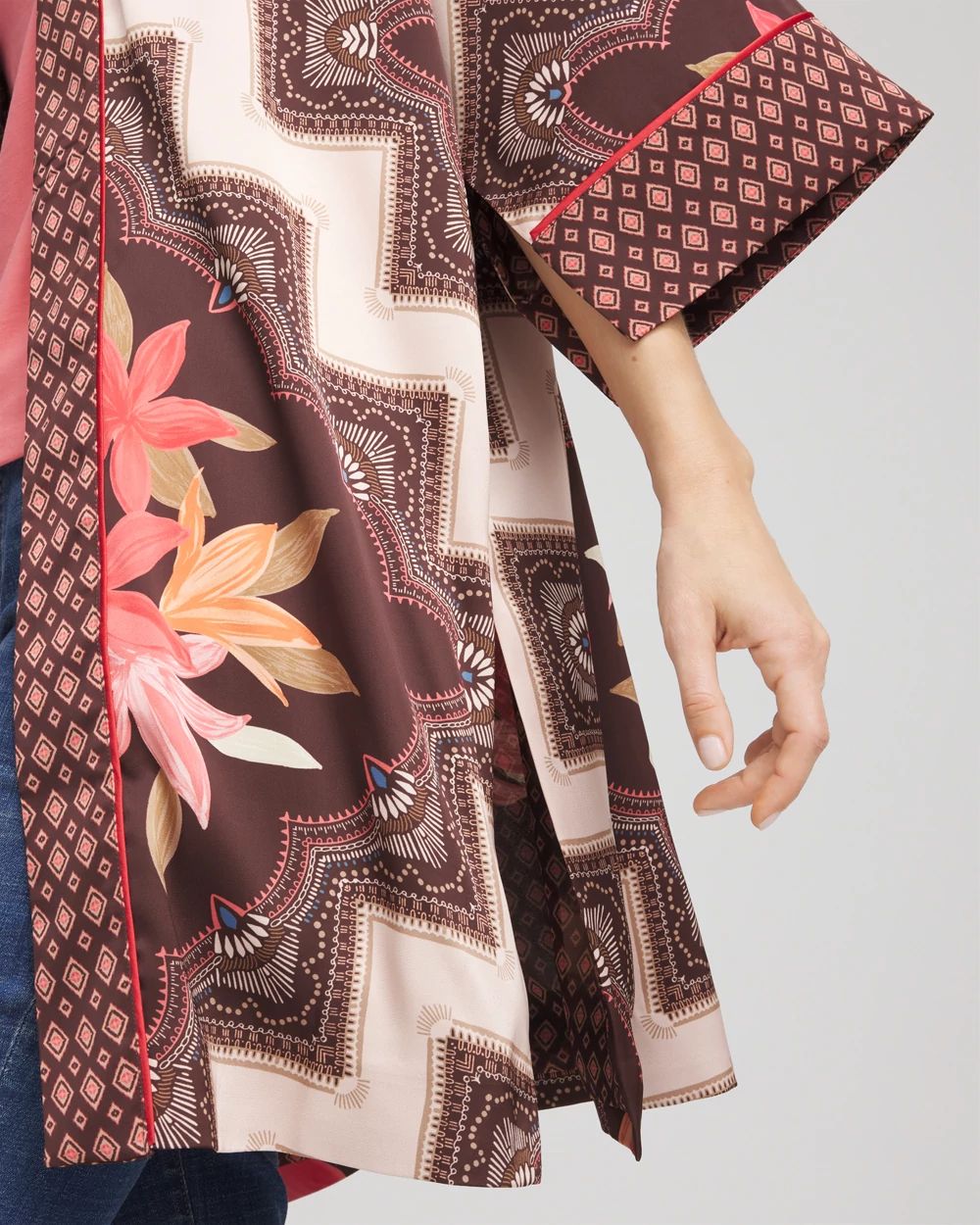 Long Mixed-Print Kimono | Chico's